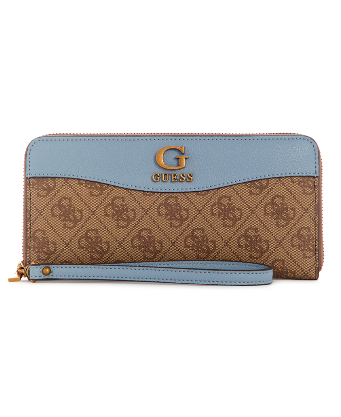 Billetera Guess Nell Logo Slg Large Zip Around Llt Lila-0