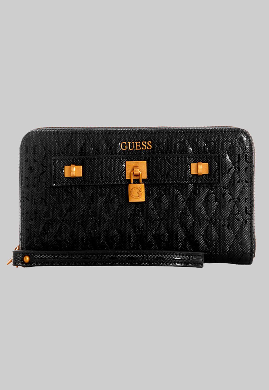 Billetera Isidora Slg Large Zip Around Negro Guess-0