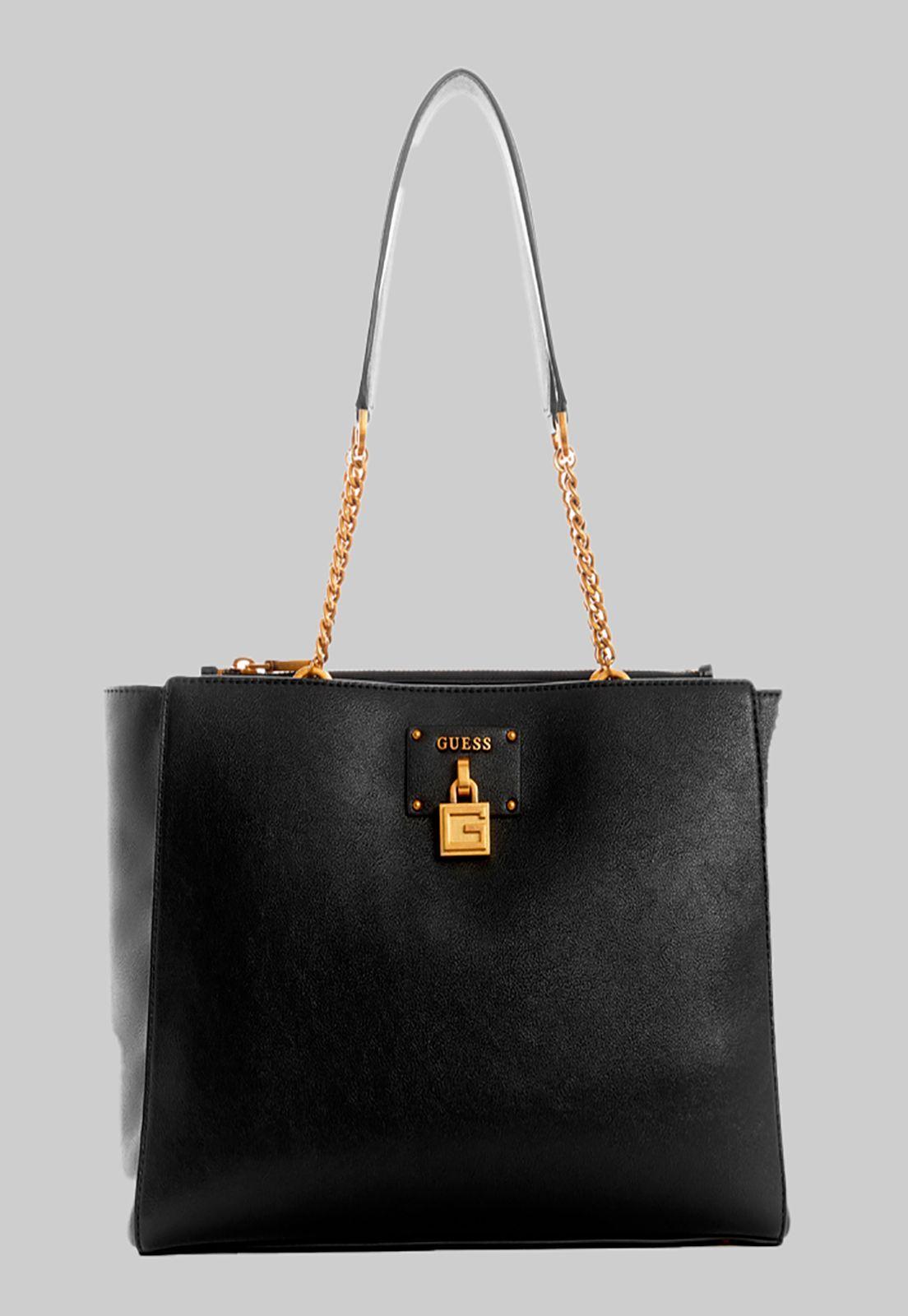 Cartera Centre Stage Society Tote Bla Negro Guess-0