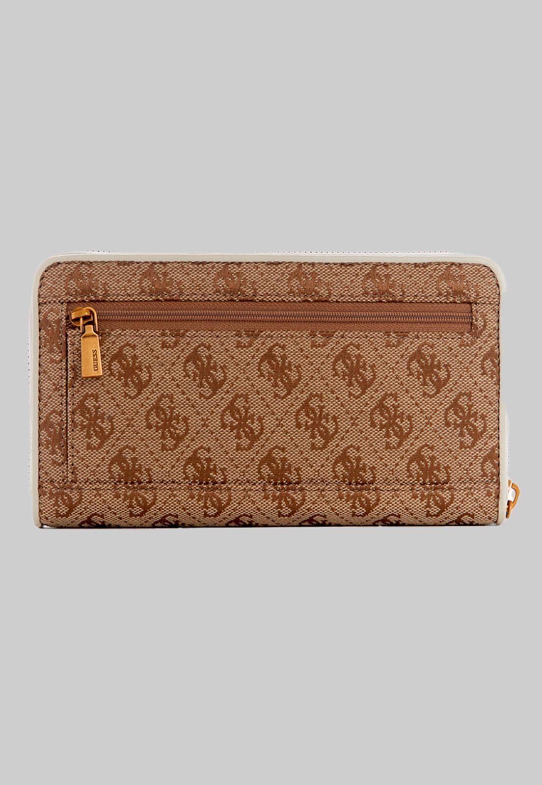 Billetera Aviana Slg Large Zip Around Crema Guess-1