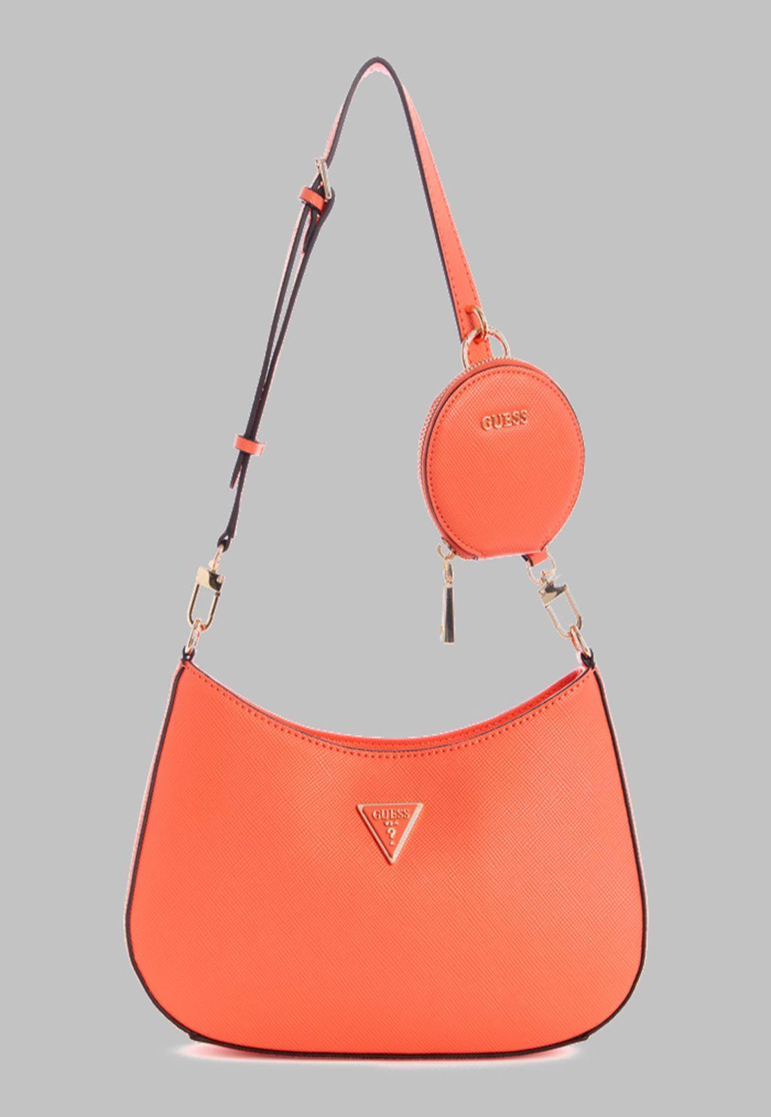 Cartera Guess Alexie Top Zip Shoulder Bag Cor Coral-0