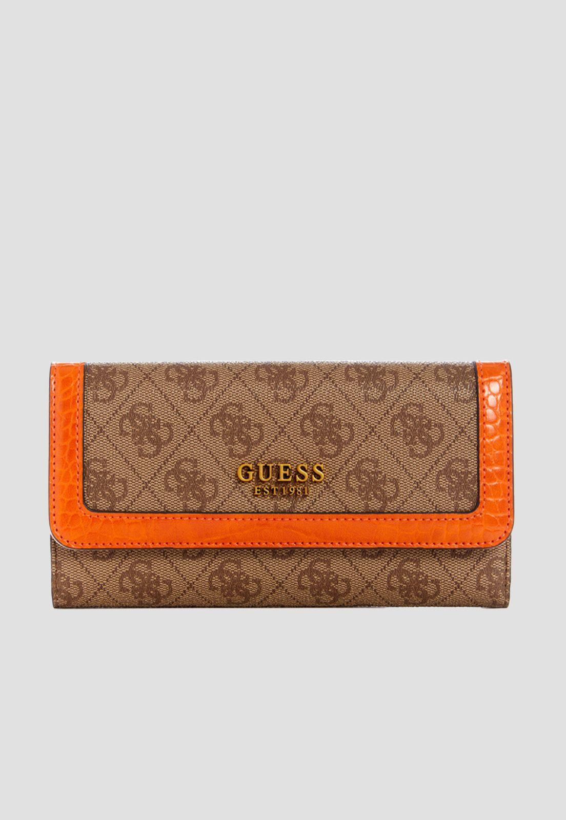 Billetera Zadie Logo Slg Multi Clutch Café Guess-0
