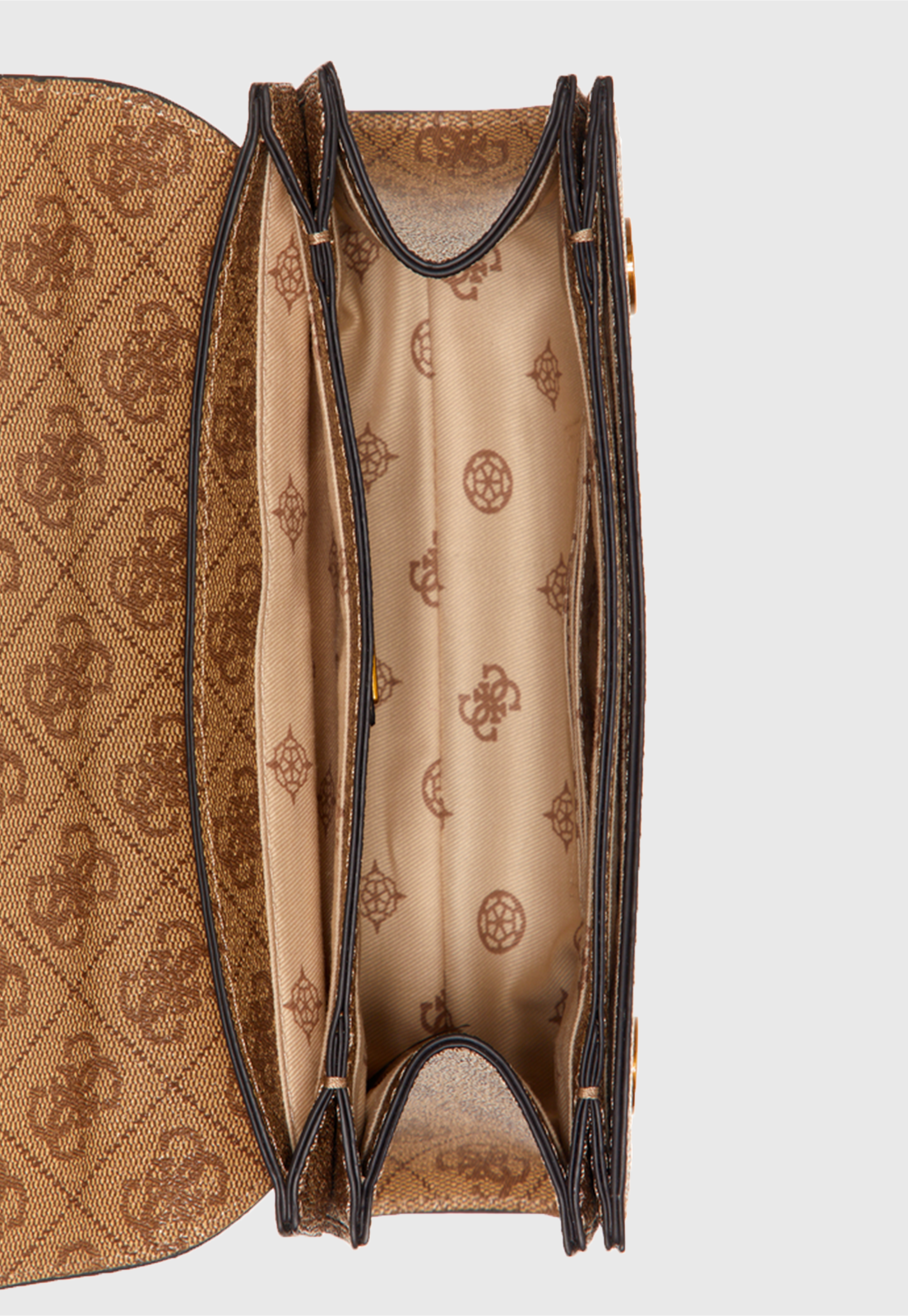 Cartera Alexie Crossbody Flap Ltl Café Guess-1