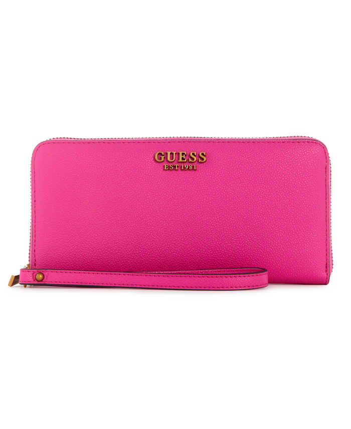 Billetera Guess Laurel Slg Large Zip Around Fuc Rosado-0