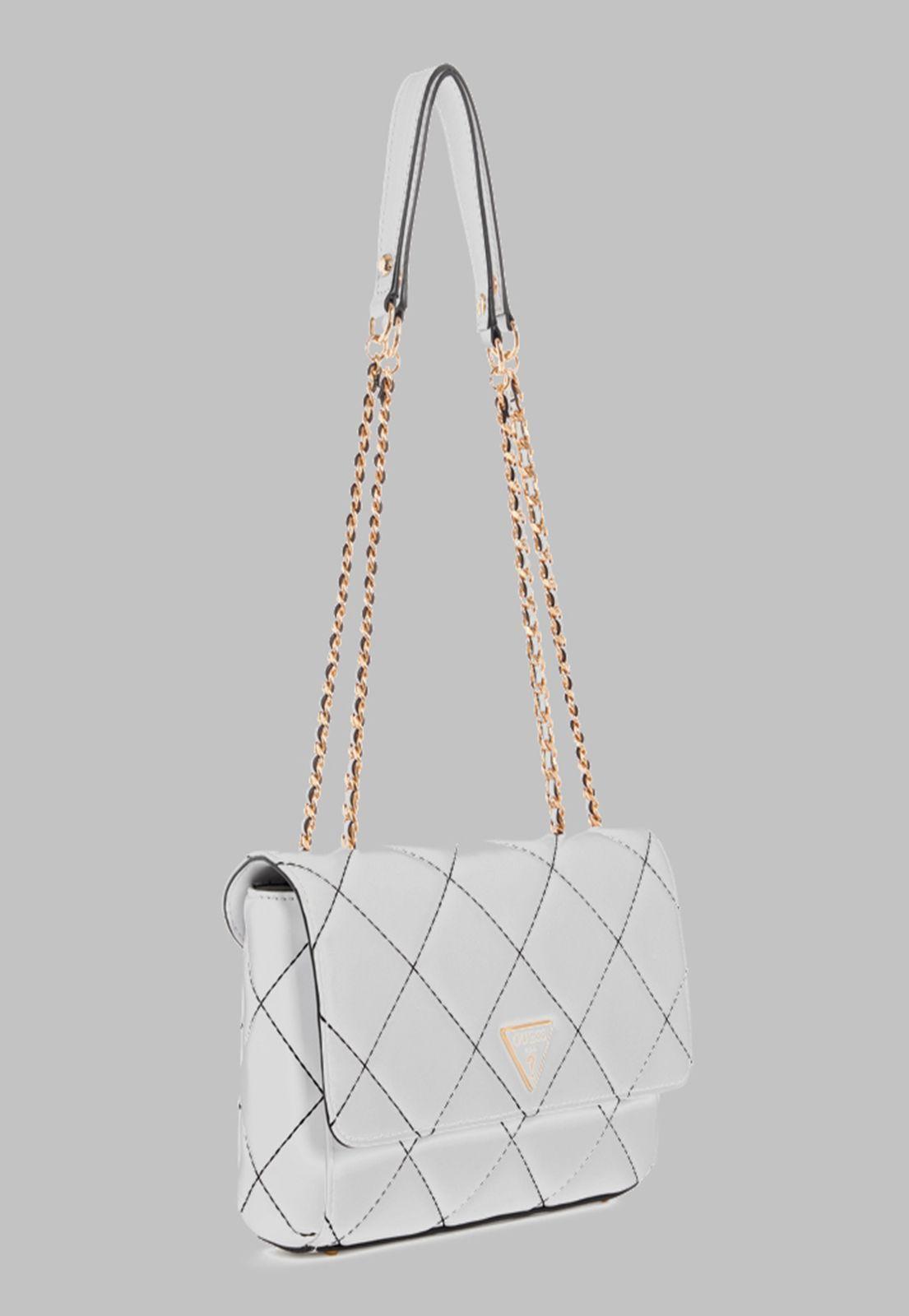 Cartera Guess Cessily Convertible Xbody Flap Wml Blanco-1
