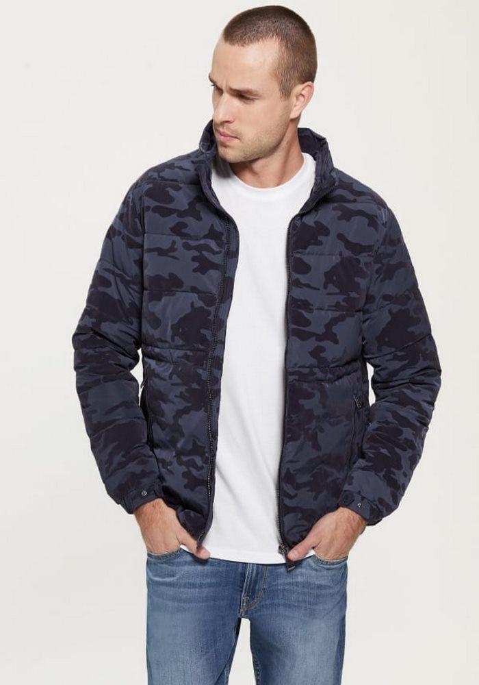 Chaqueta Guess Bandana Camou Puffa Jkt P7Cu Azul-4