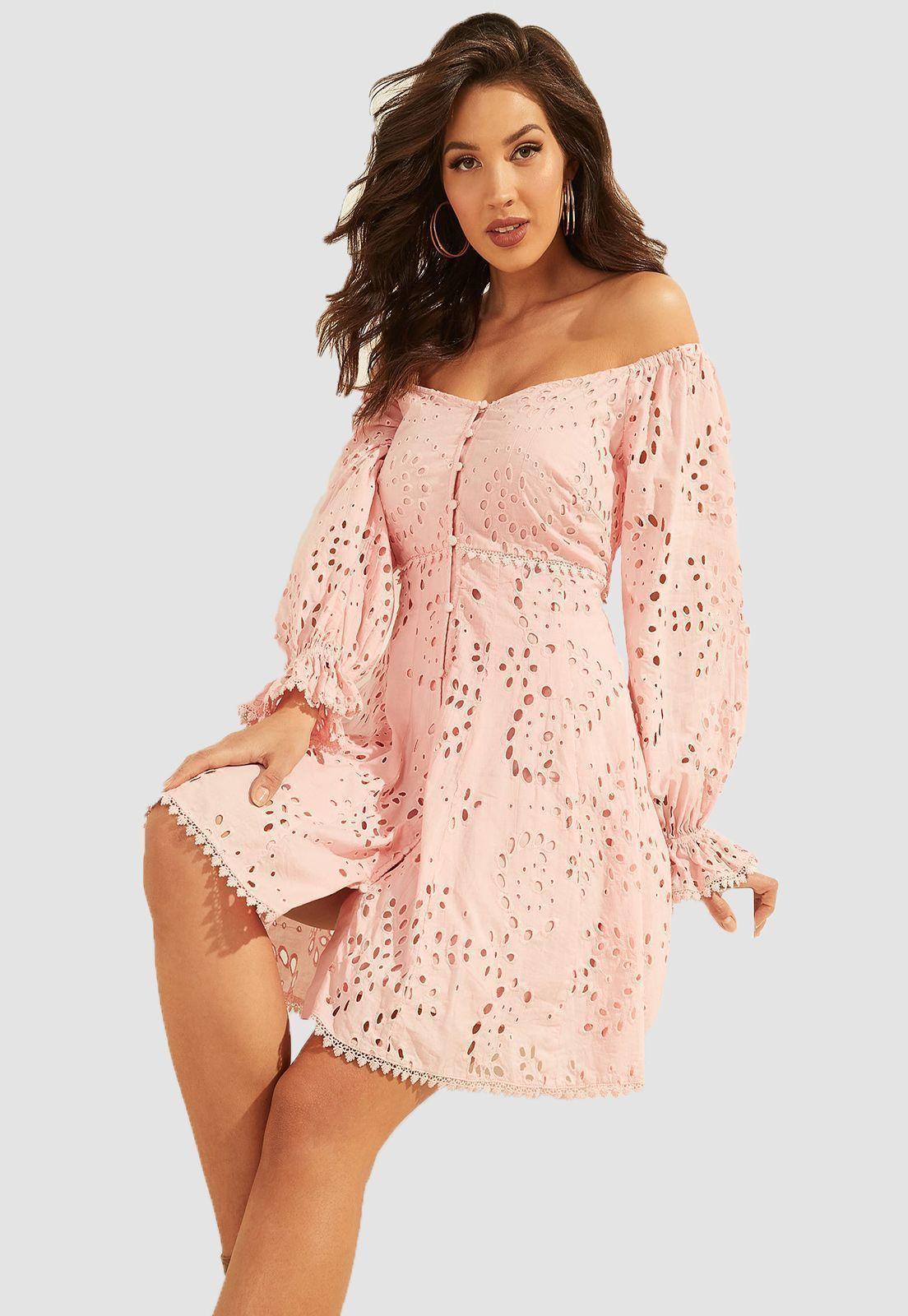Vestido Guess Off Shldr Dollie Eyelet-0