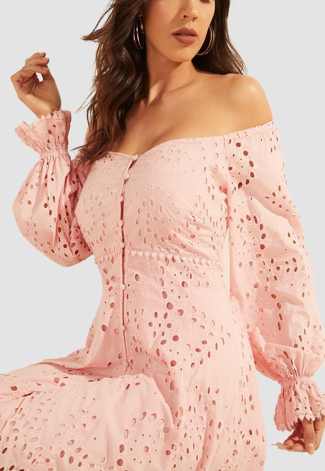 Vestido Guess Off Shldr Dollie Eyelet-1