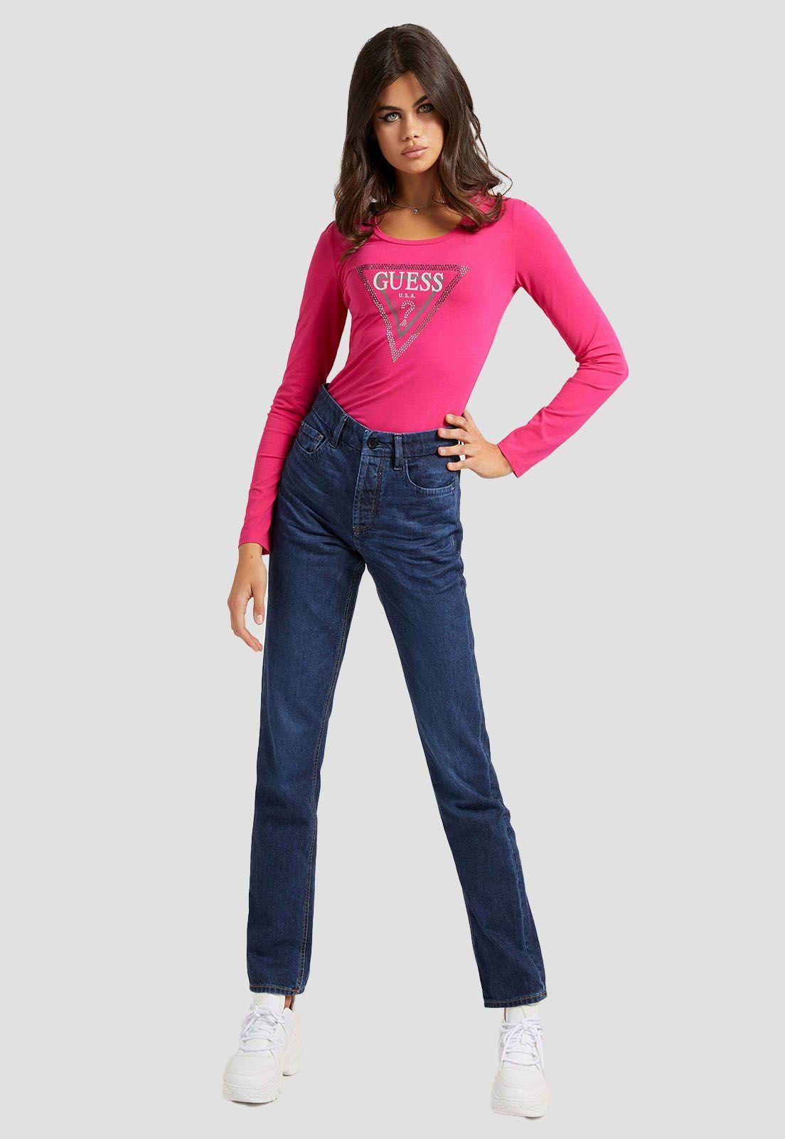 Polera Ls Cn Amalur Tee Jblk  Guess-1