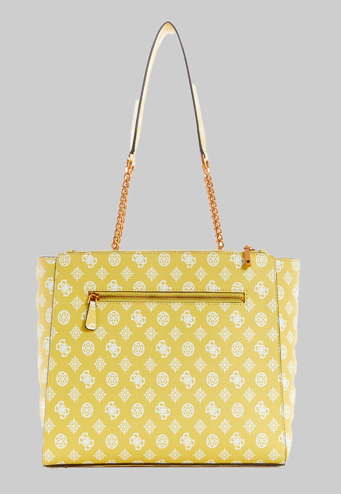 Cartera Centre Stage Society Tote Amarillo Guess-2