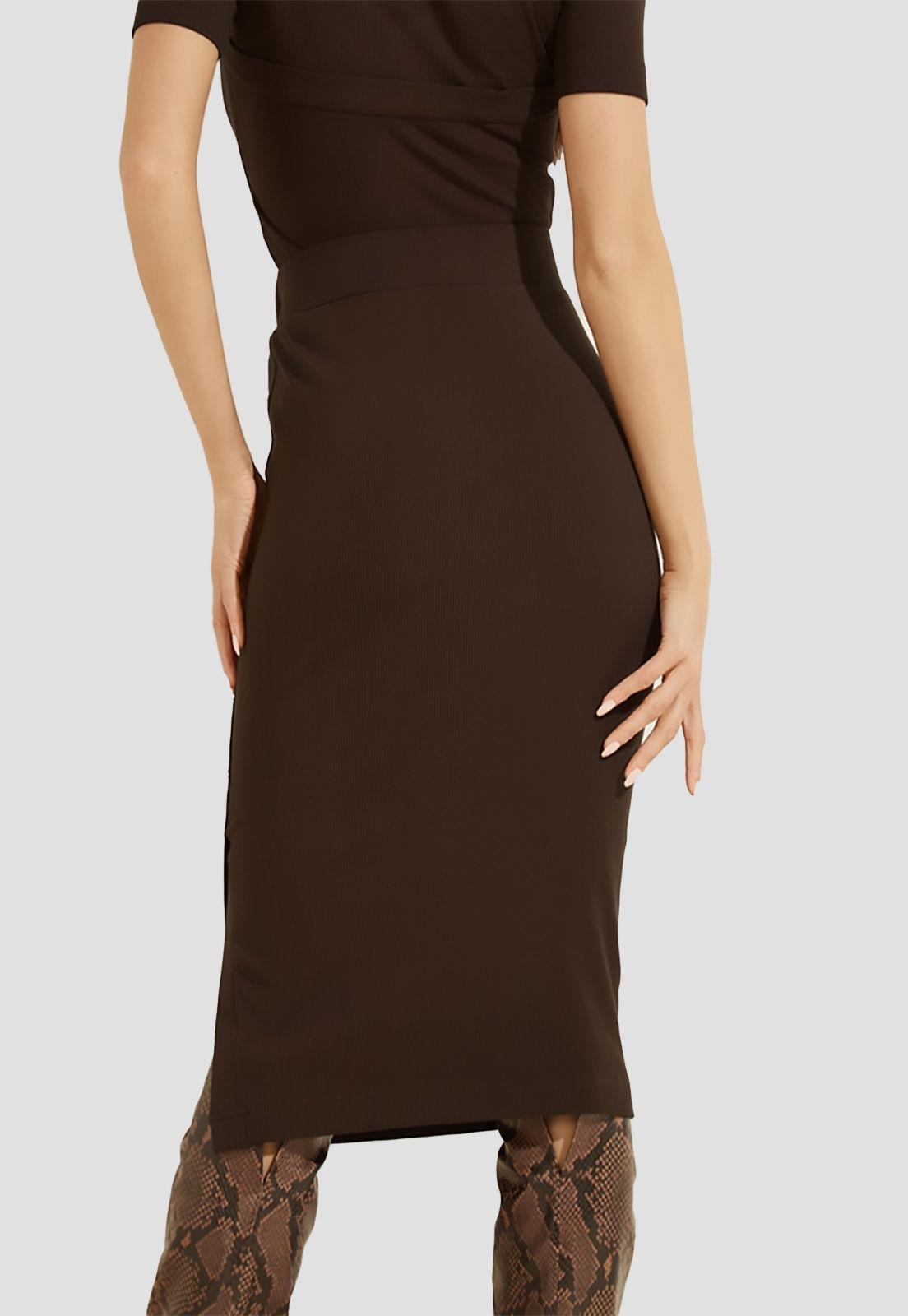 Falda Guess Helena Skirt G1M8 Café-3