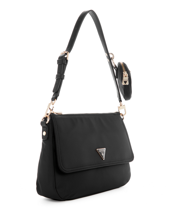 Cartera Guess Eco Gemma Top Zip Shlder Bag Bla Negro-1