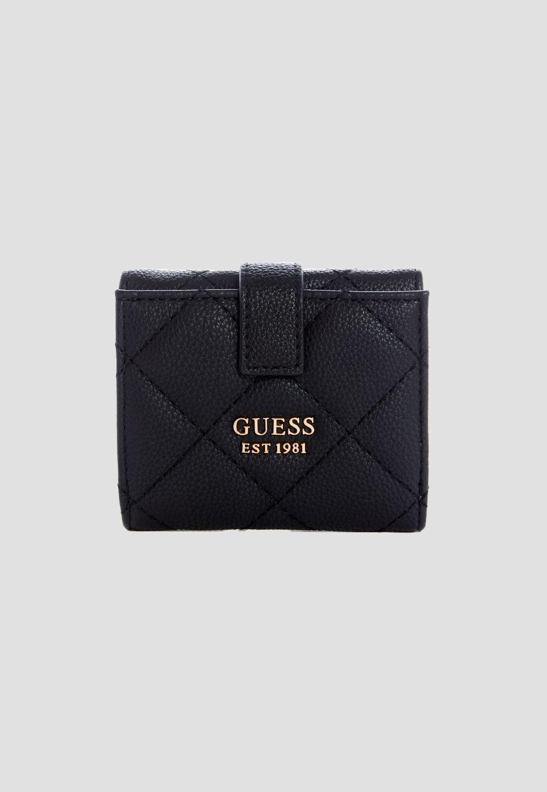 Billetera Gillian Petite Trifold Bla Negro Guess-0