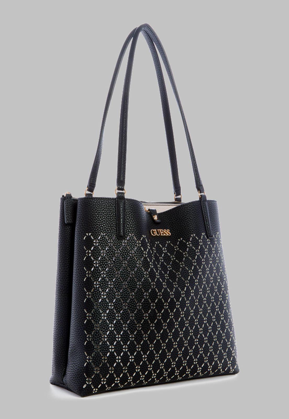 Cartera Guess Amara Society Carryall Bla Negro-1