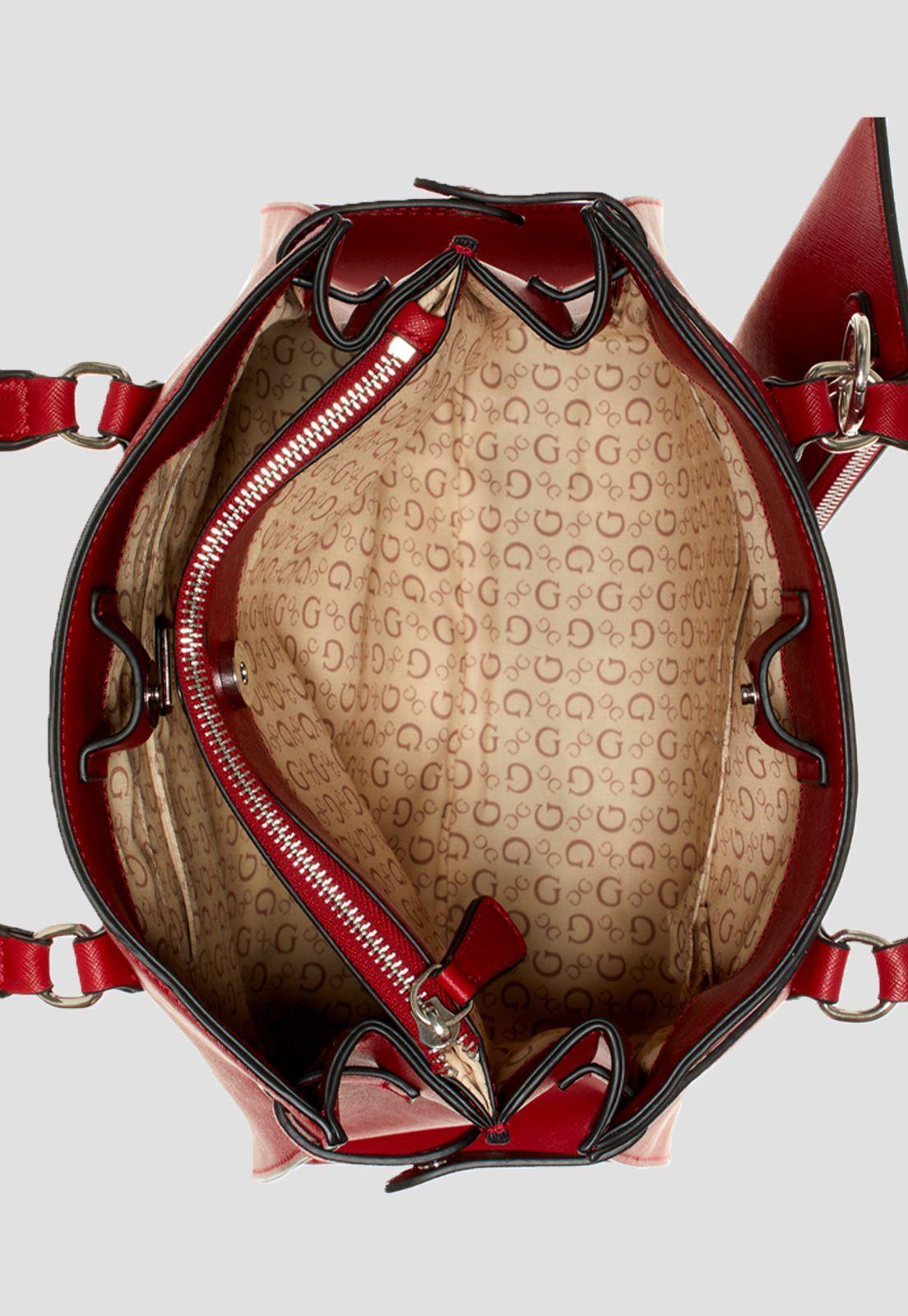 Cartera Marysville Satchel Red Rojo Guess-3