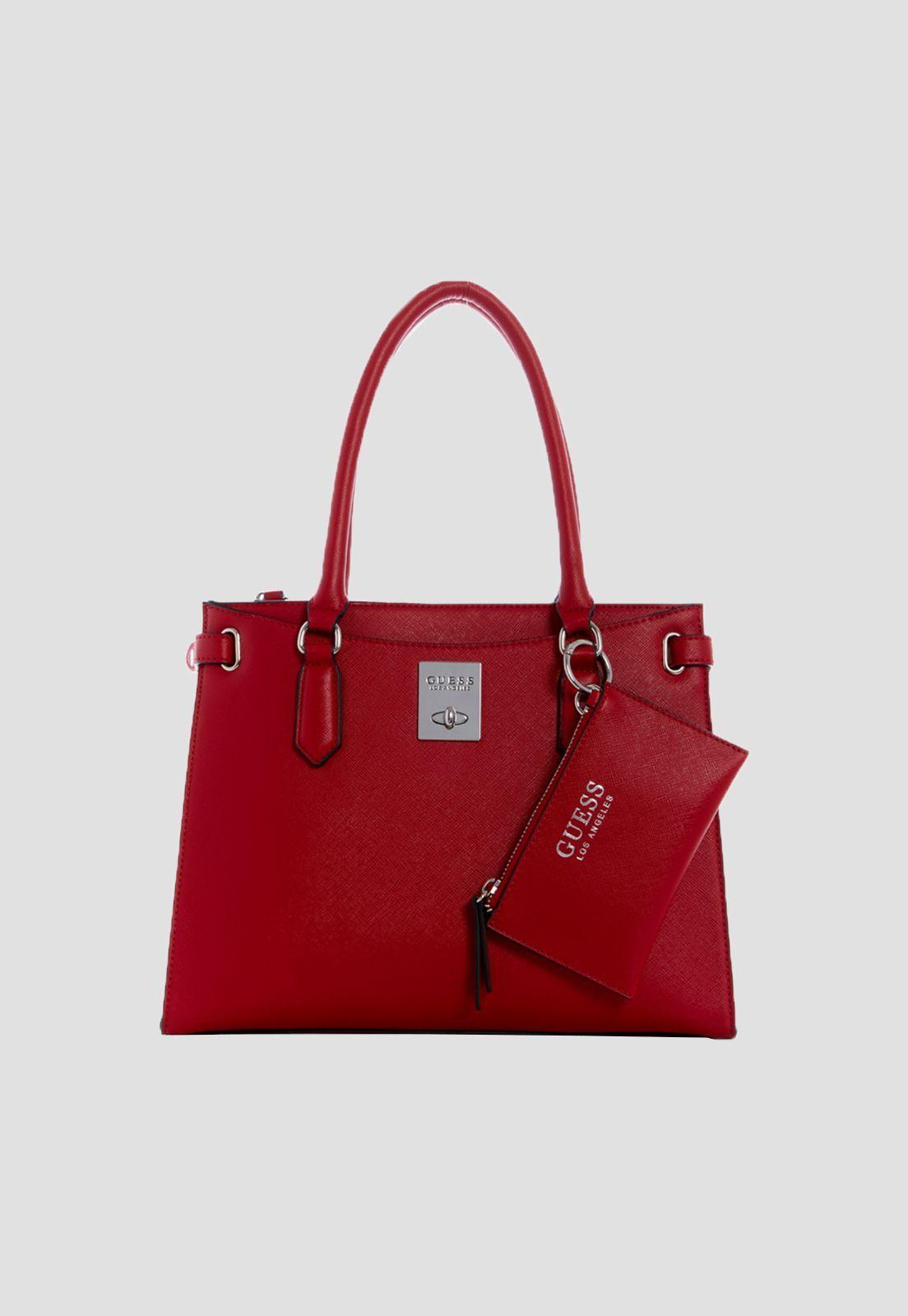 Cartera Marysville Satchel Red Rojo Guess-0
