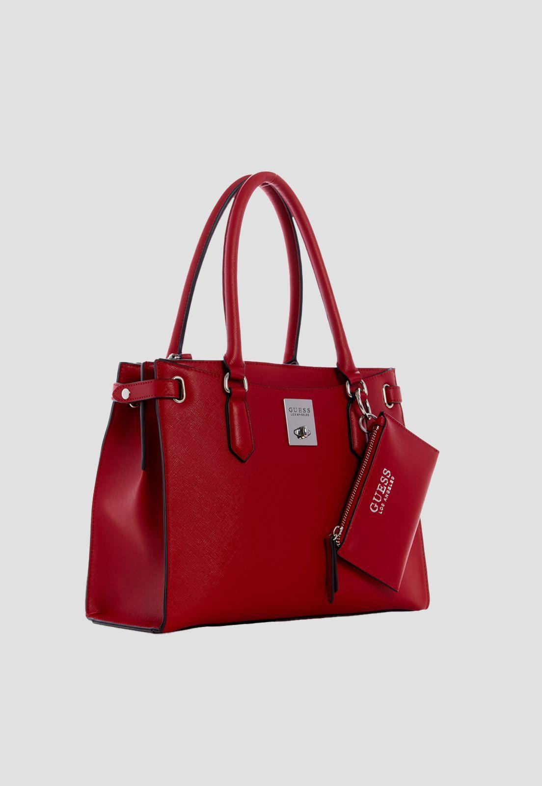 Cartera Marysville Satchel Red Rojo Guess-1