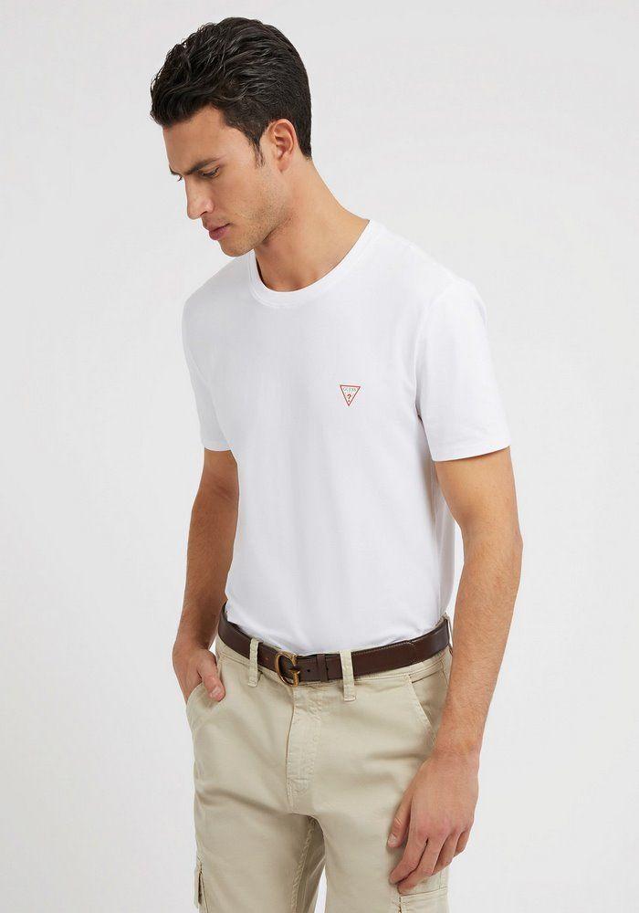 Polera Guess Cn Ss Core Tee Str G011 Blanco-0