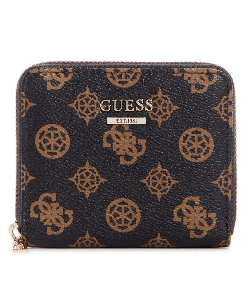 Billetera Guess Sandrine Slg Small Zip Around Moc Café Tu-0