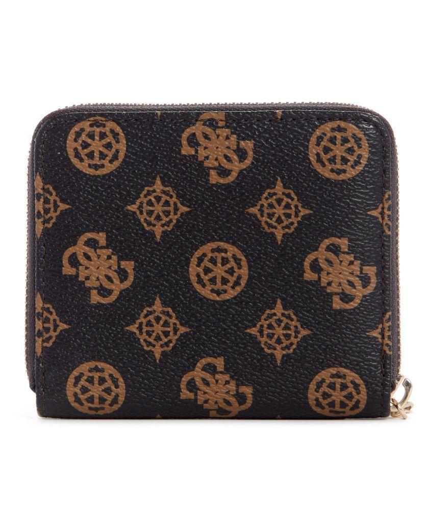 Billetera Guess Sandrine Slg Small Zip Around Moc Café Tu-1