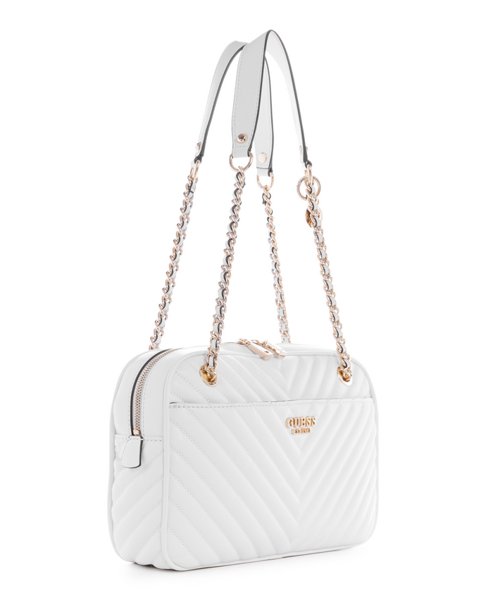 Cartera Guess Keillah Top Zip Shoulder Bag Whi Blanco-1