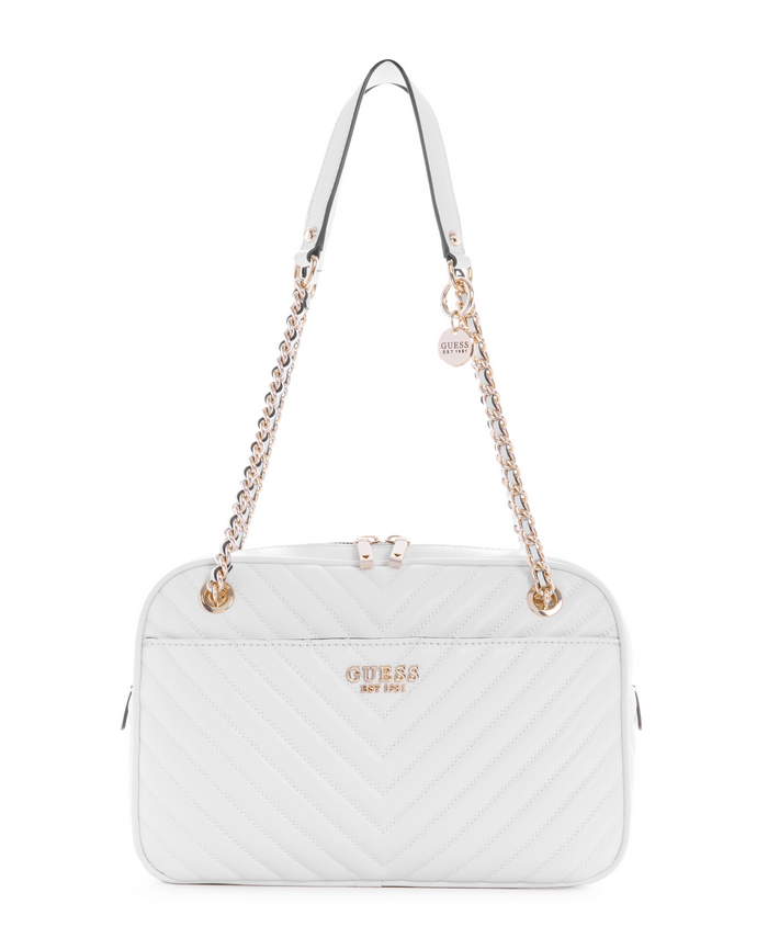Cartera Guess Keillah Top Zip Shoulder Bag Whi Blanco-0