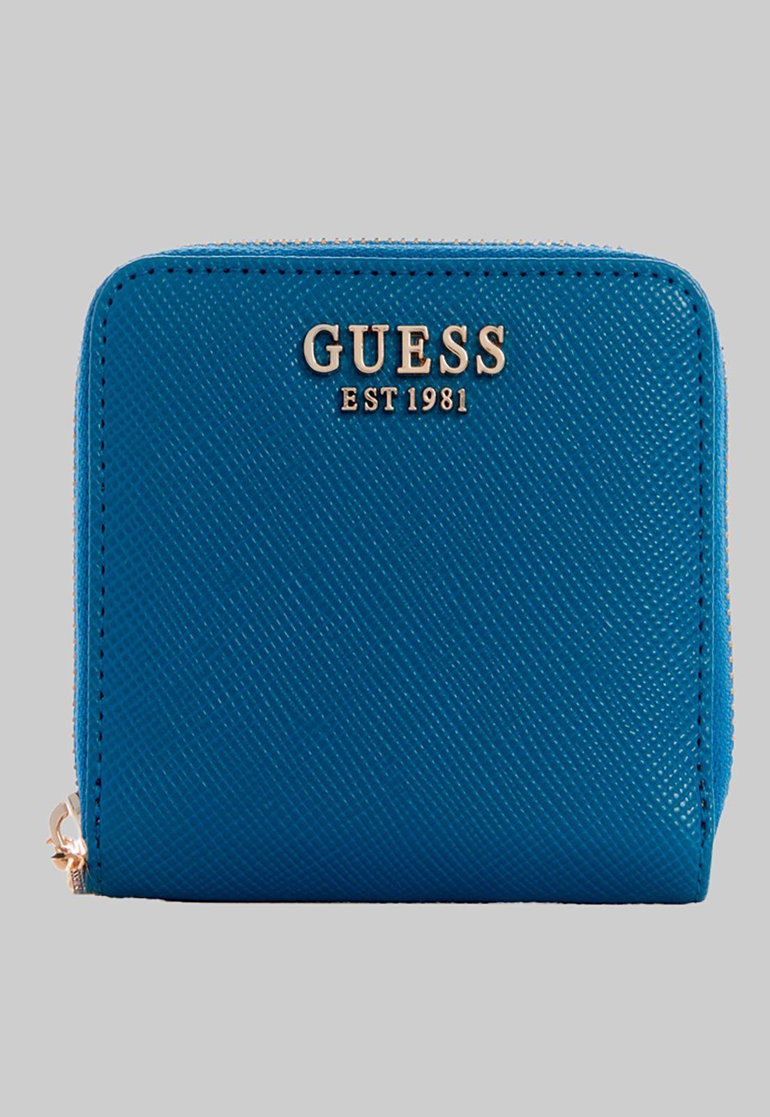 Billetera Laurel Slg Small Around Azul Guess-0