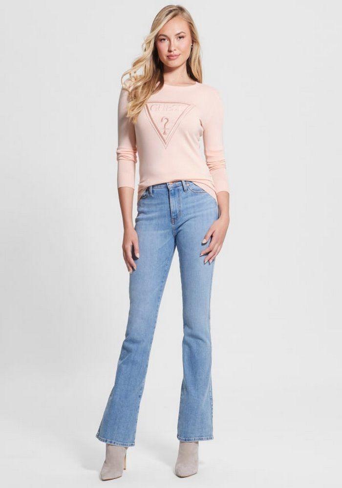 Tejido Guess Eloise Rn Ls Swtr G64J Rosado-1