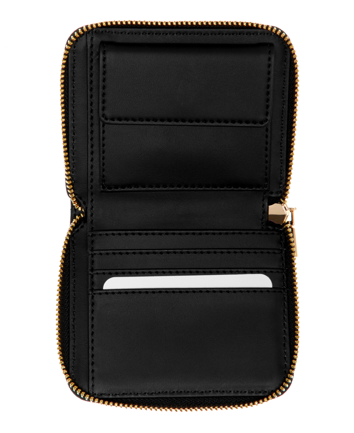 Billetera Guess Laurel Slg Small Zip Around Bla Negro-2