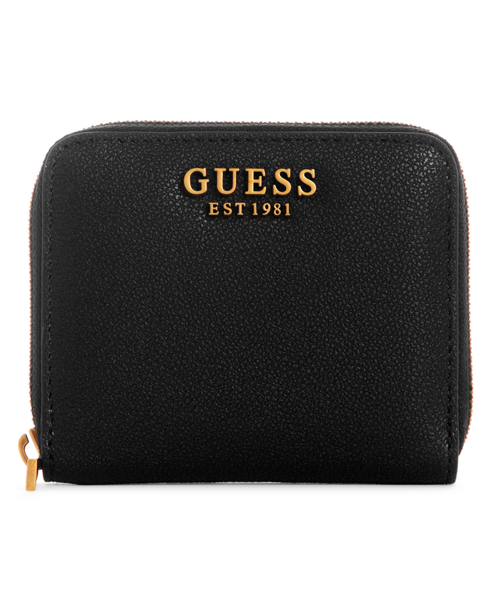 Billetera Guess Laurel Slg Small Zip Around Bla Negro-0