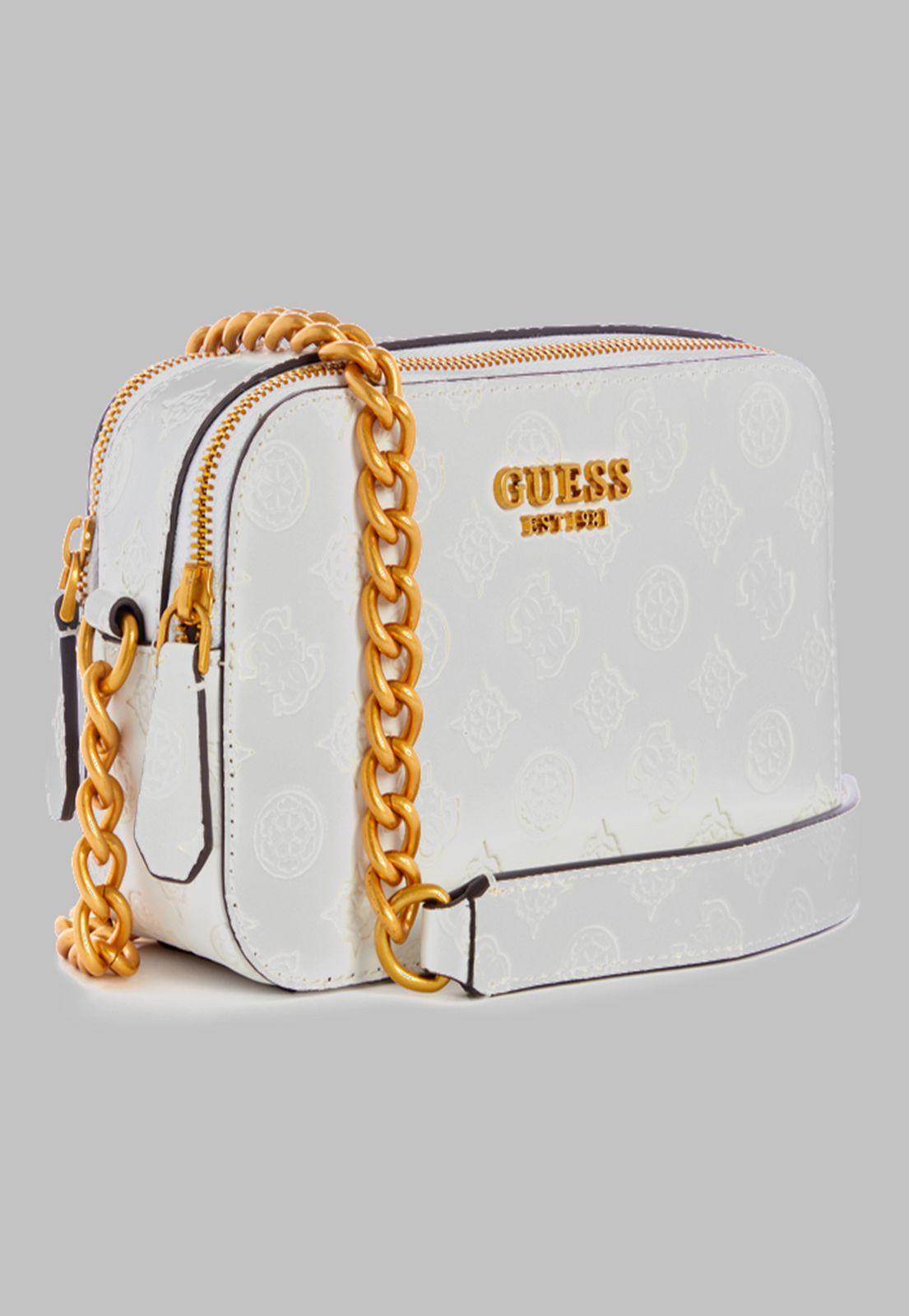 Mini Cartera Guess Noelle Crossbody Camera Wlo Blanco-1