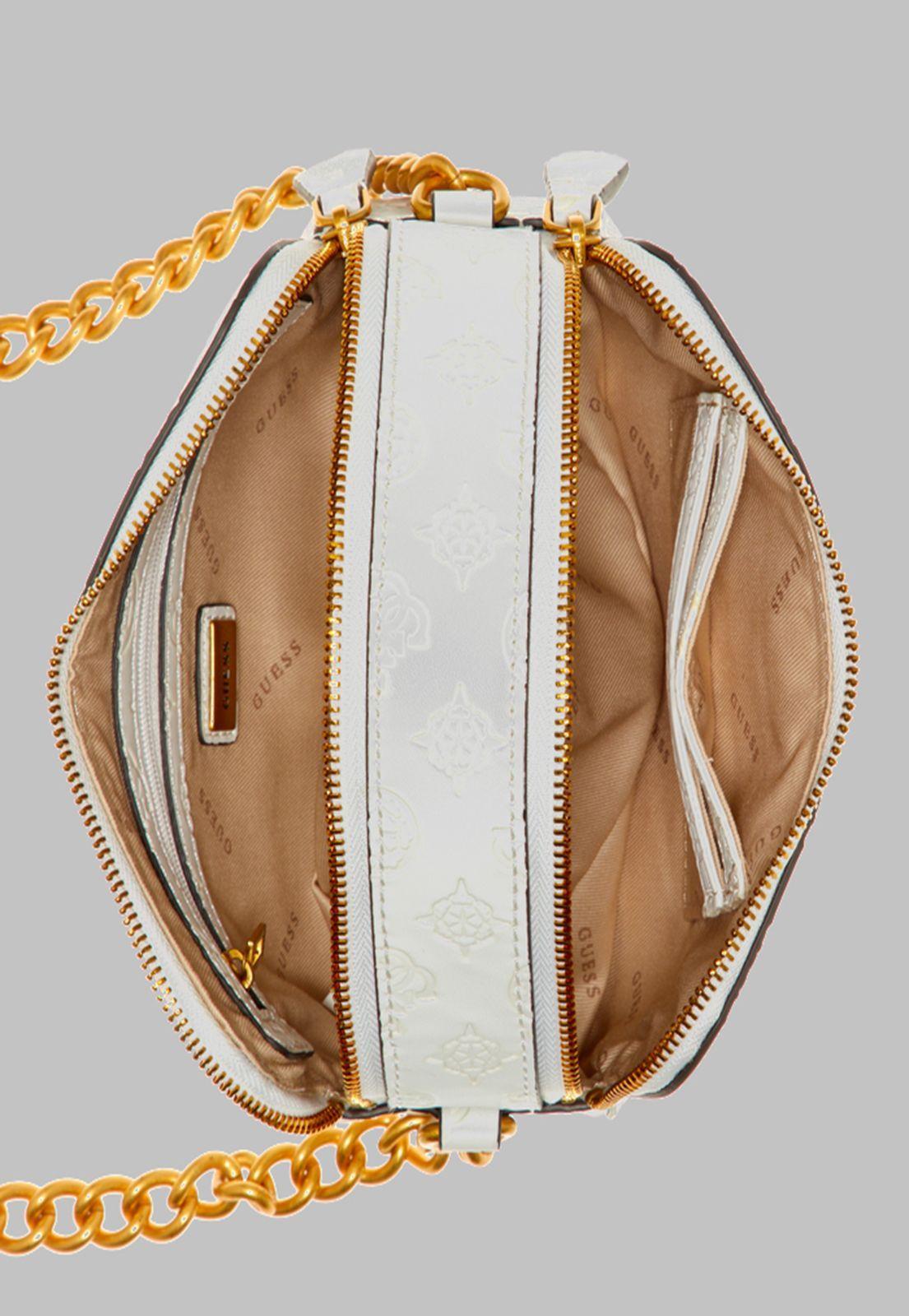 Mini Cartera Guess Noelle Crossbody Camera Wlo Blanco-3
