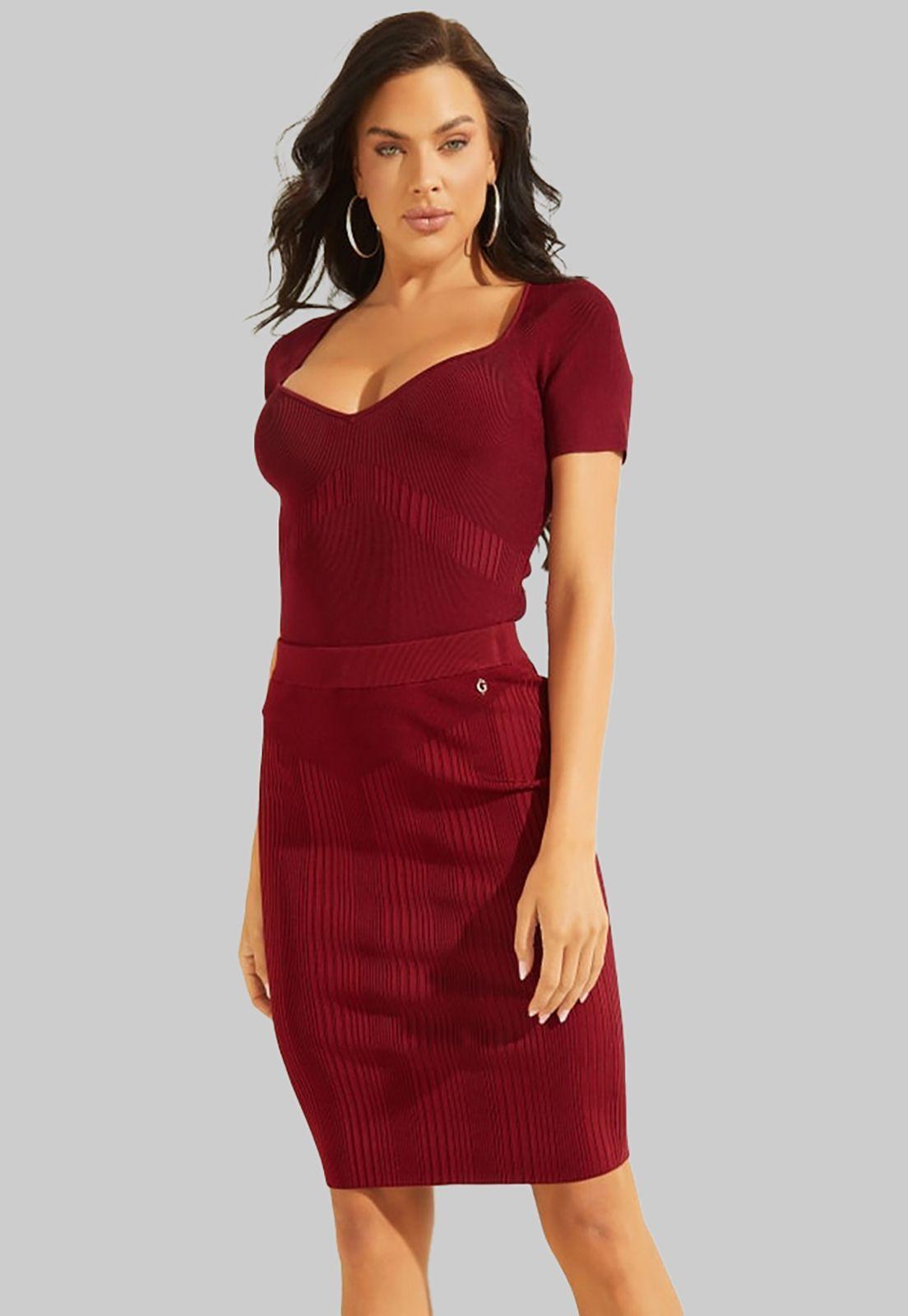 Tejido Guess Es Ss Alcosta Rib Mapped G5B7 BURDEO-0