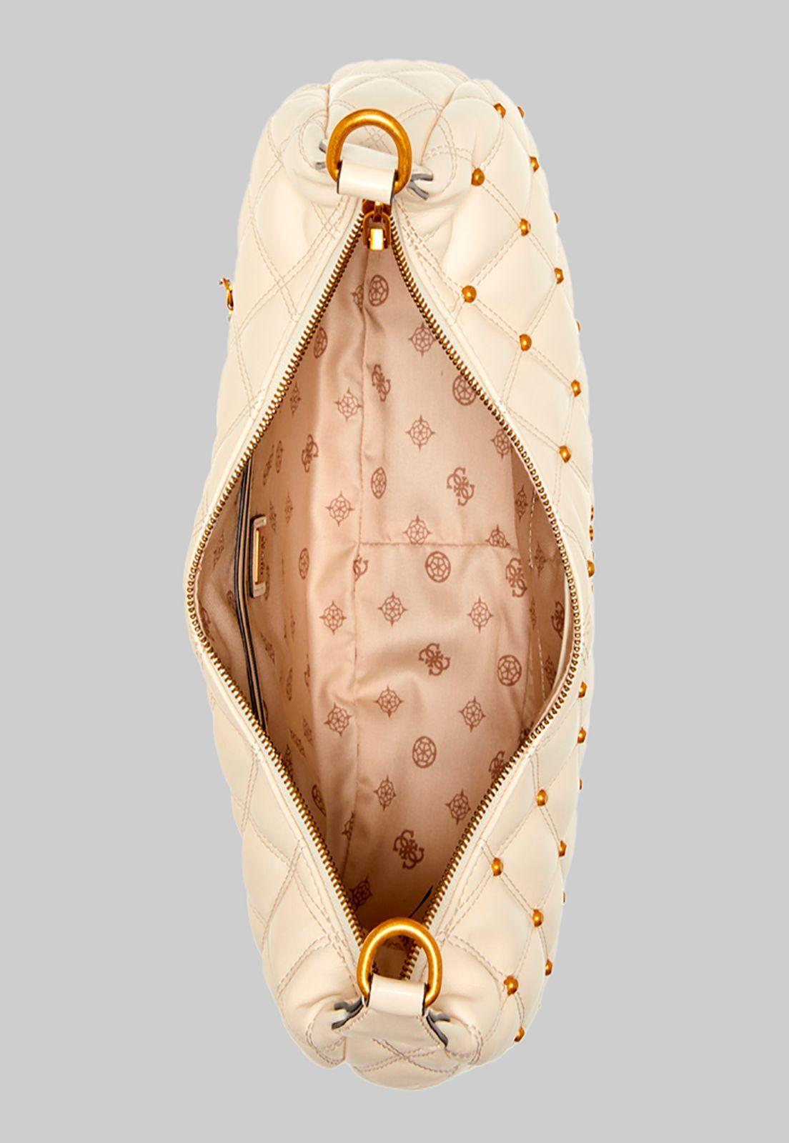 Cartera Triana Hobo Ivo Crema Guess-3