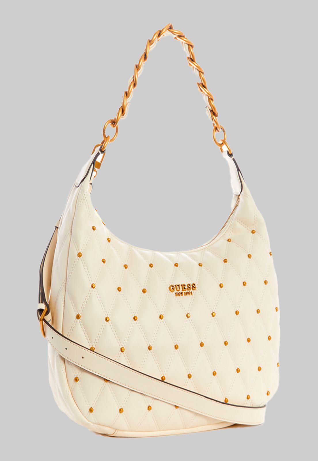 Cartera Triana Hobo Ivo Crema Guess-1