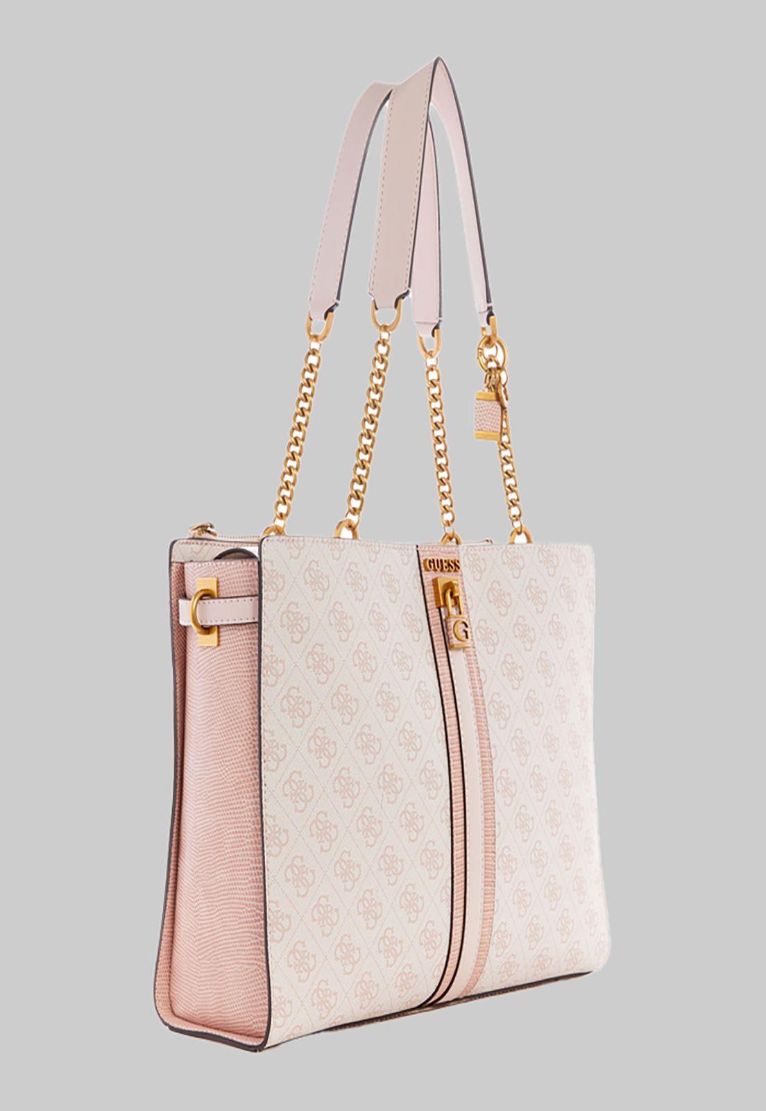 Cartera Guess Ginevra Logo Society Tote Bhg Rosado-1