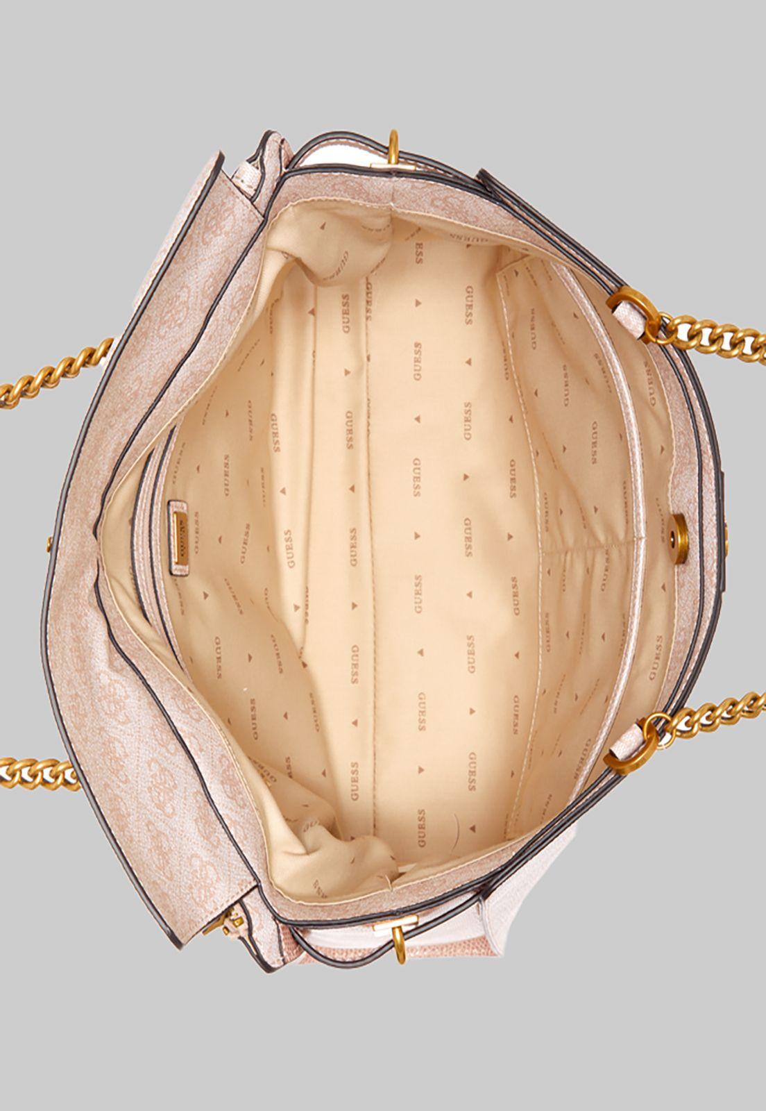 Cartera Guess Ginevra Logo Society Tote Bhg Rosado-3