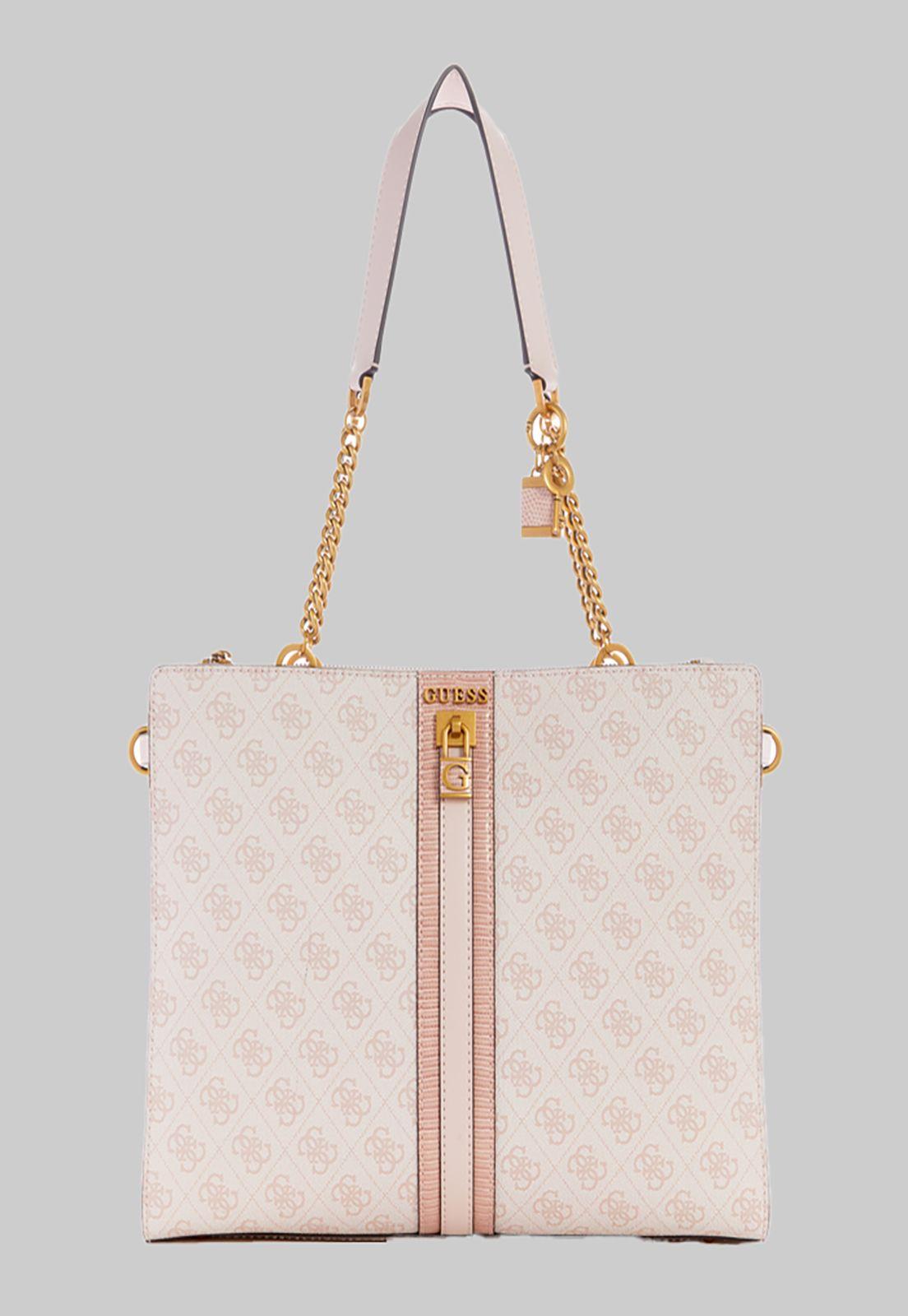Cartera Guess Ginevra Logo Society Tote Bhg Rosado-0
