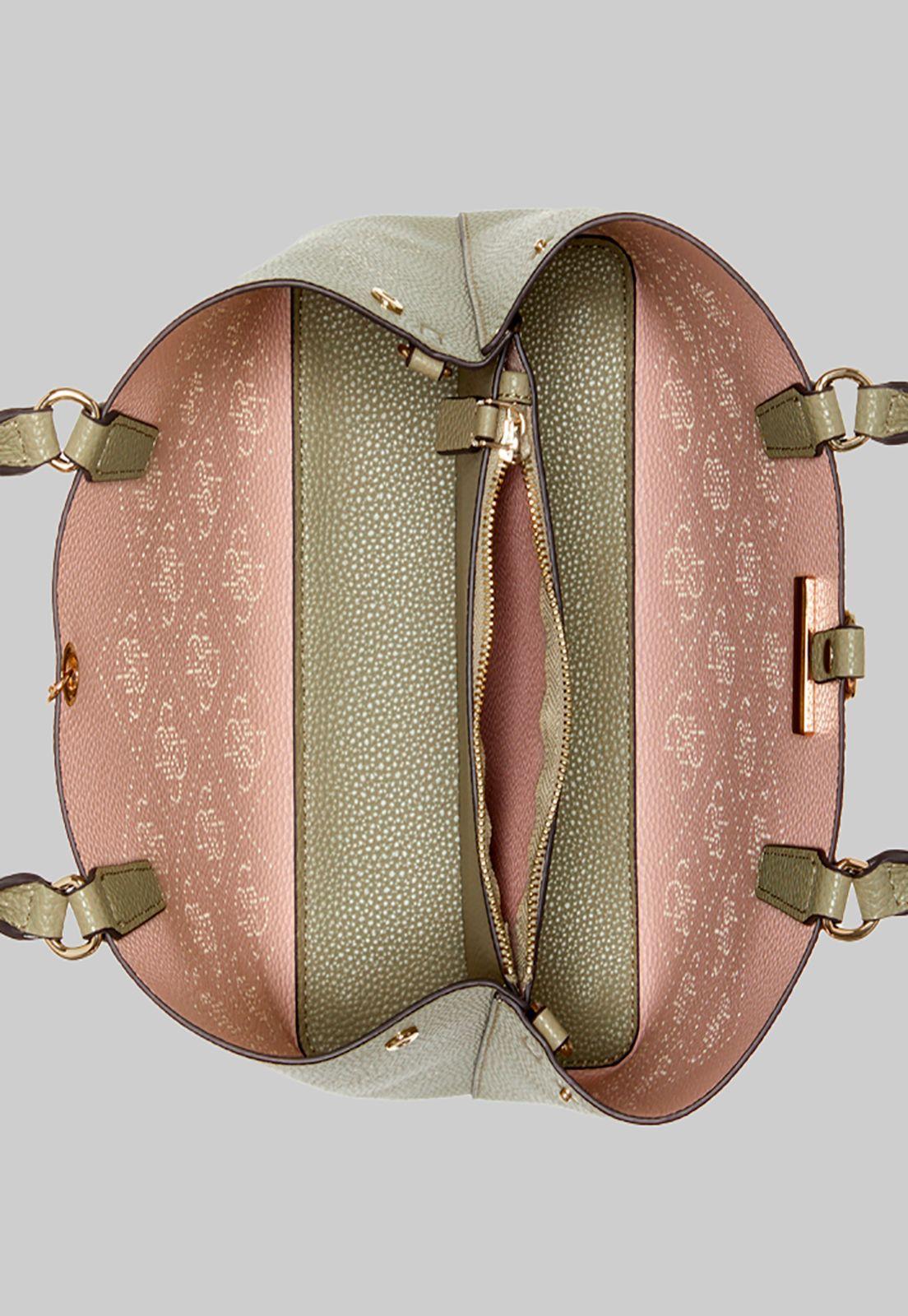 Cartera Amara Girlfriend Satchel Sag Verde Guess-3