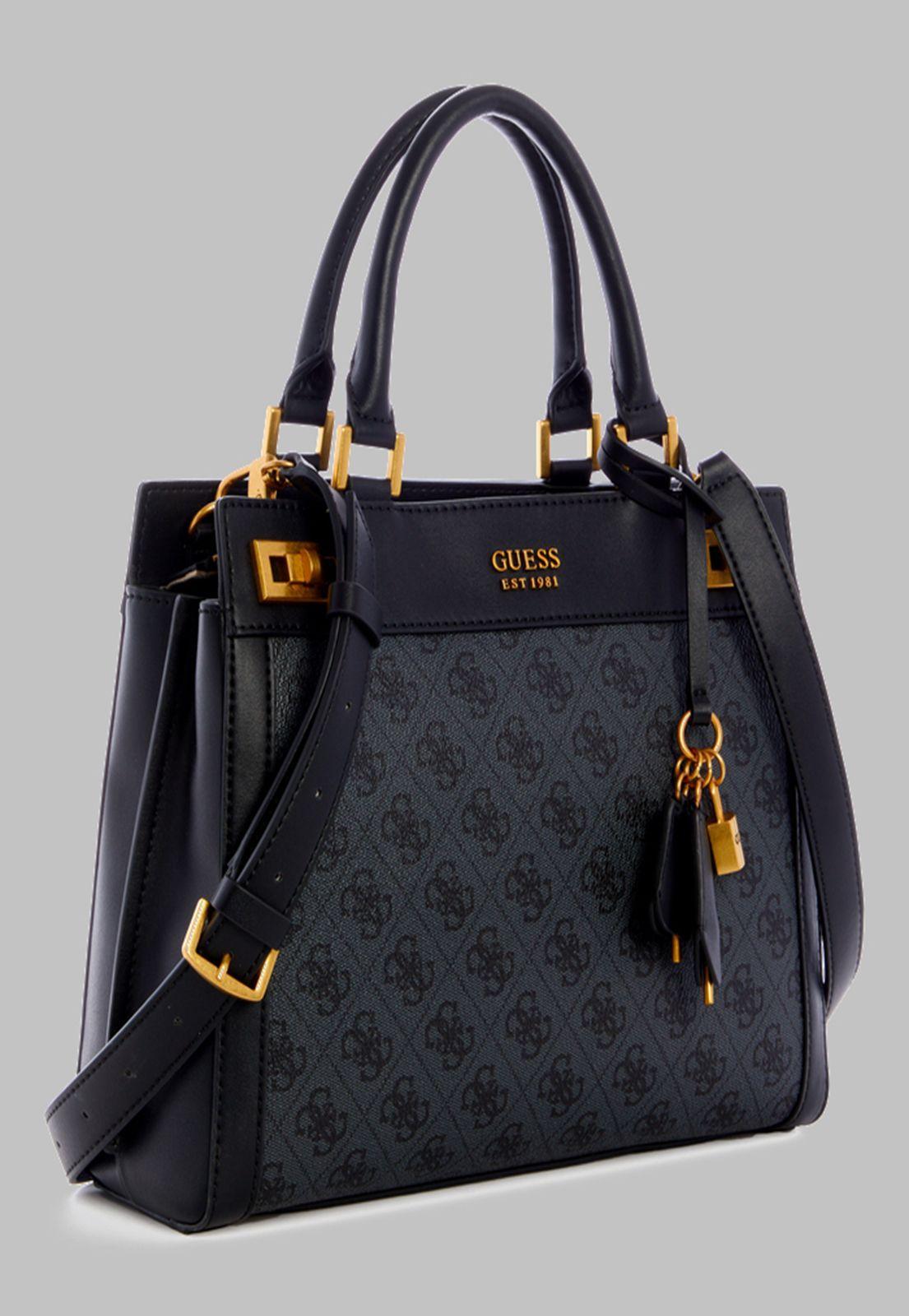 Cartera Guess Katey Luxury Satchel Clo Carbon-1