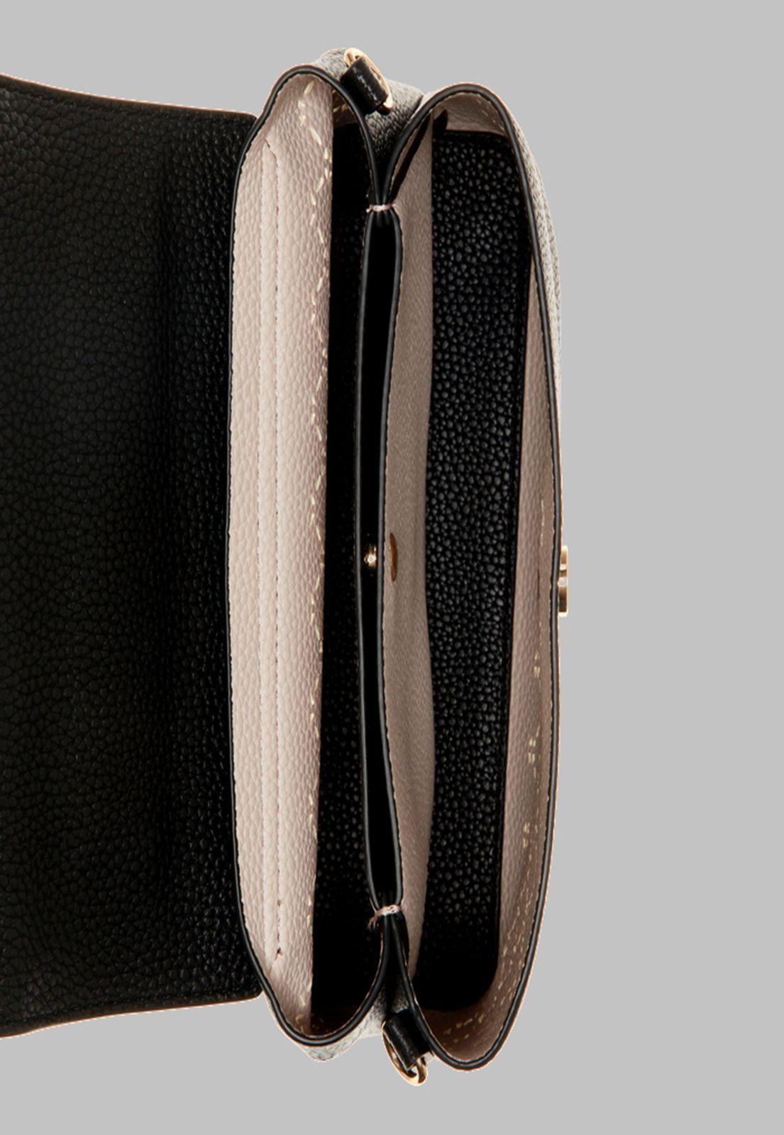 Cartera Guess Amara Top Handle Flap Bla Negro-3