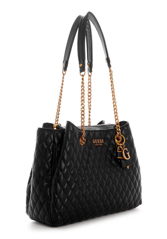 Cartera Maila Girlfriend Satchel Bla Negro Guess-1