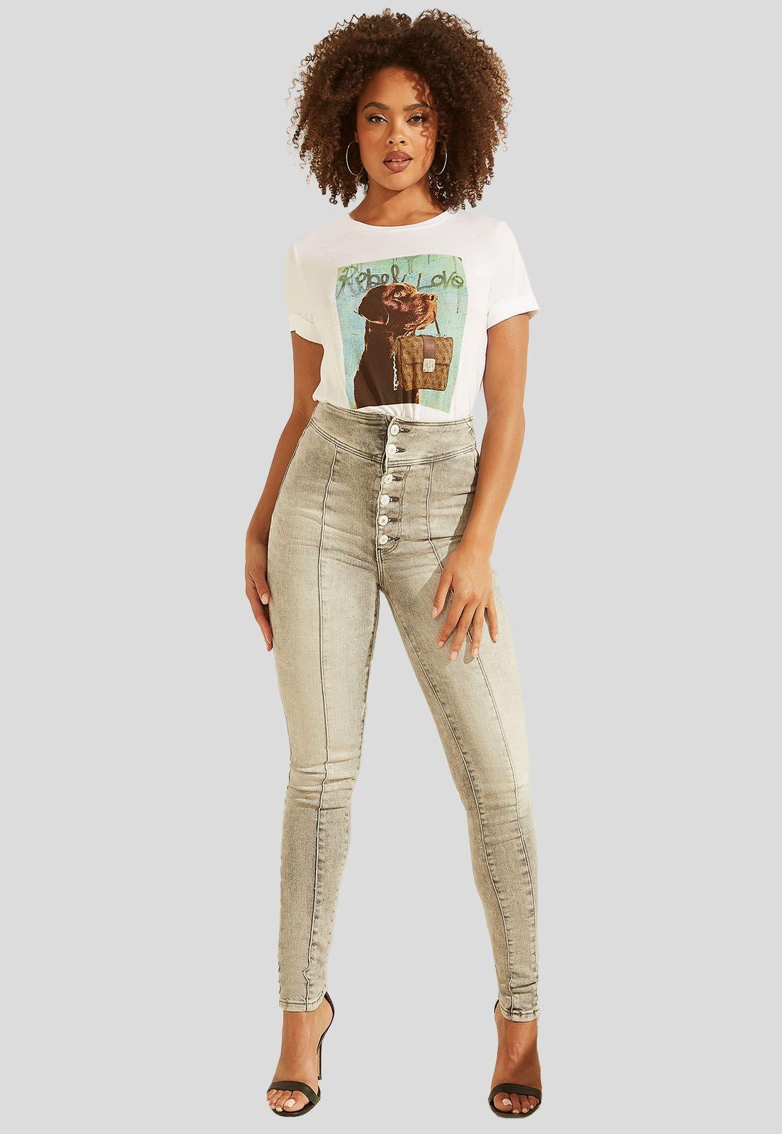 Polera Ss Dog And Purse Roll Slv Tee  Guess-1