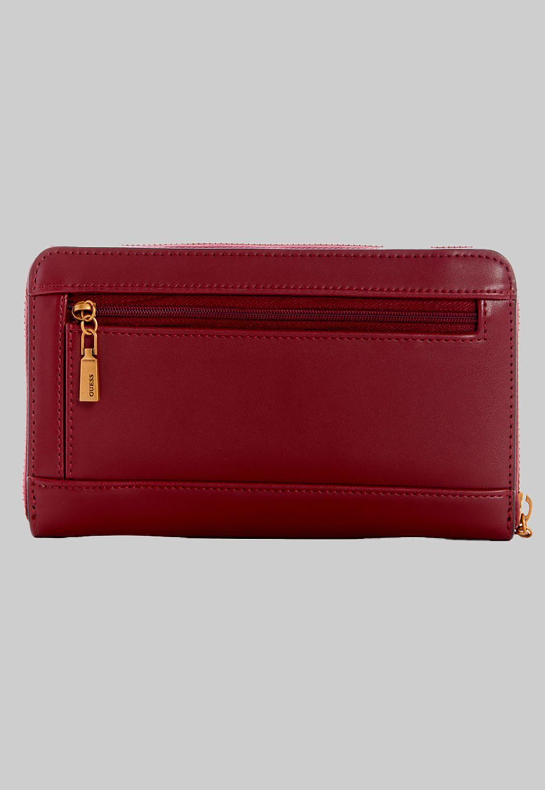 Billetera Laurel Slg Large Zip Around Rojo Guess-1