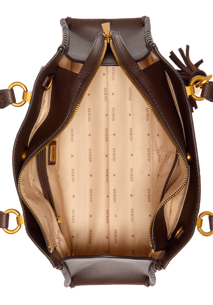 Cartera Kaoma Satchel Cho Café Guess-3
