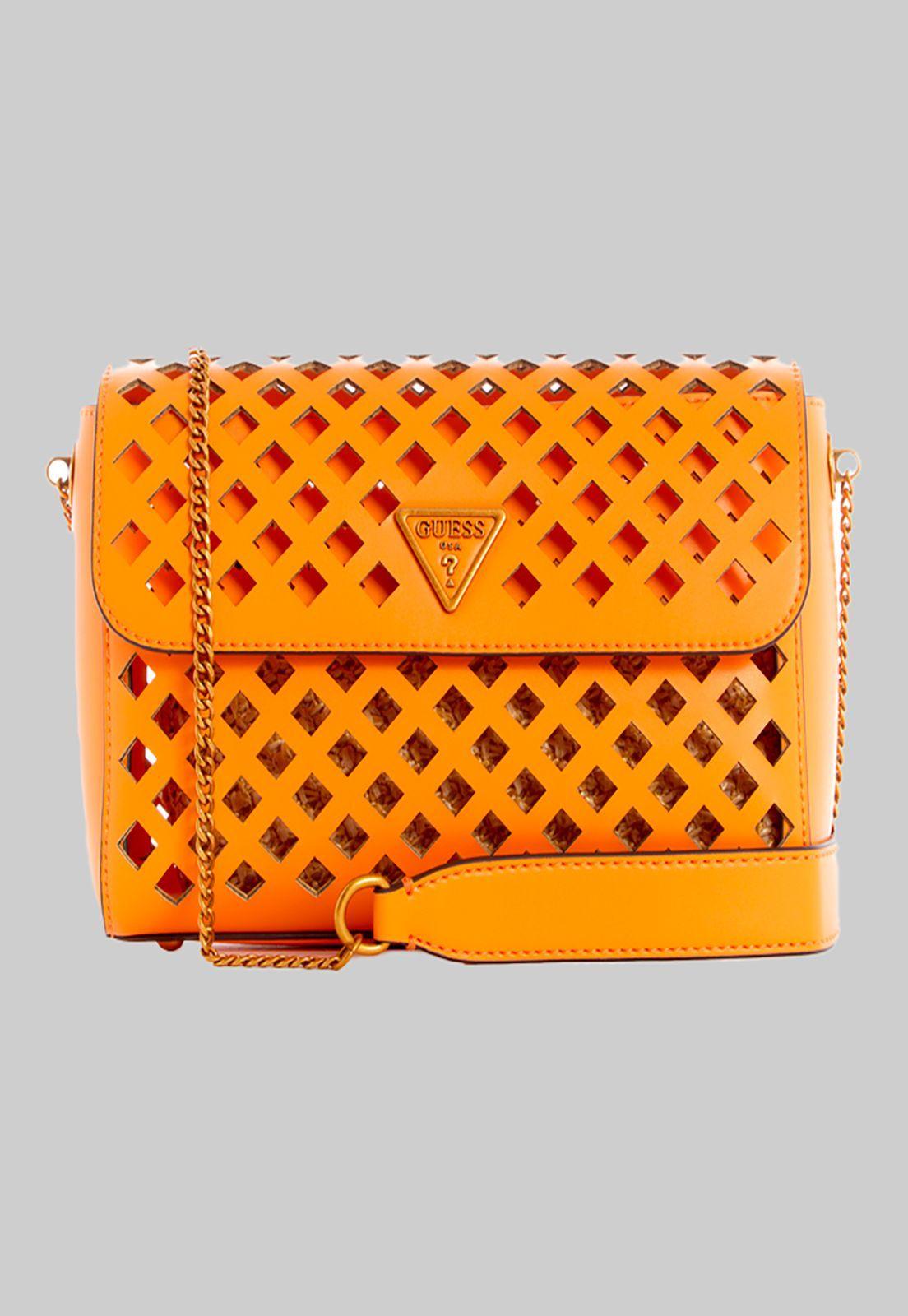 Cartera Aqua Crossbody Flap Pch Naranjo Guess-0