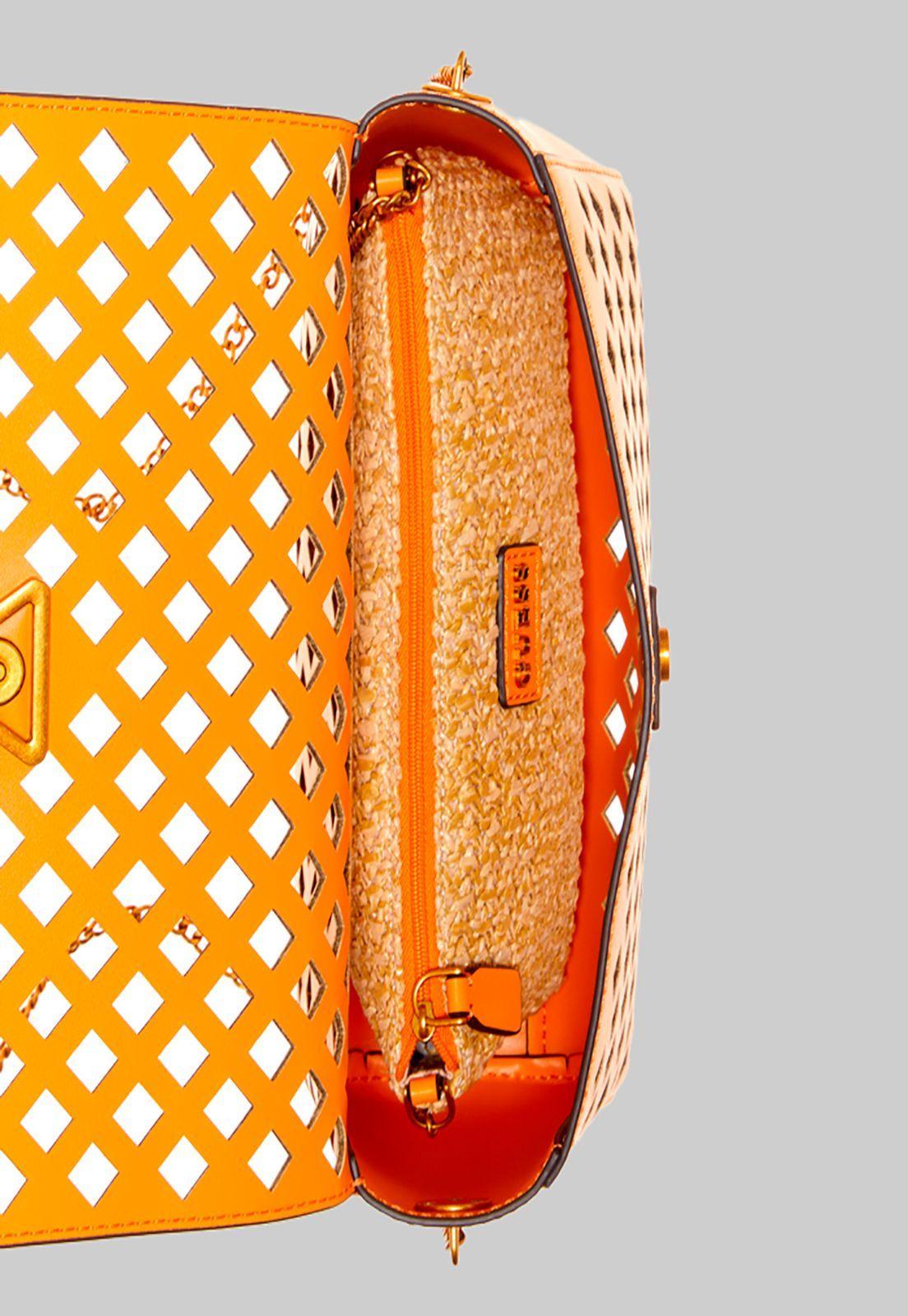 Cartera Aqua Crossbody Flap Pch Naranjo Guess-4