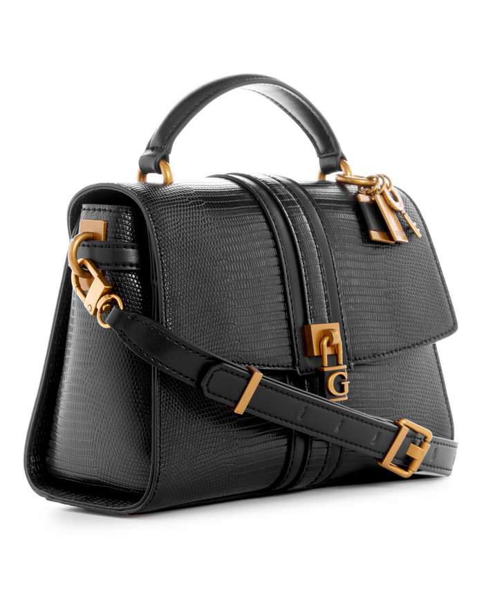Cartera Guess Ginevra Top Handle Flap Bla Negro-1