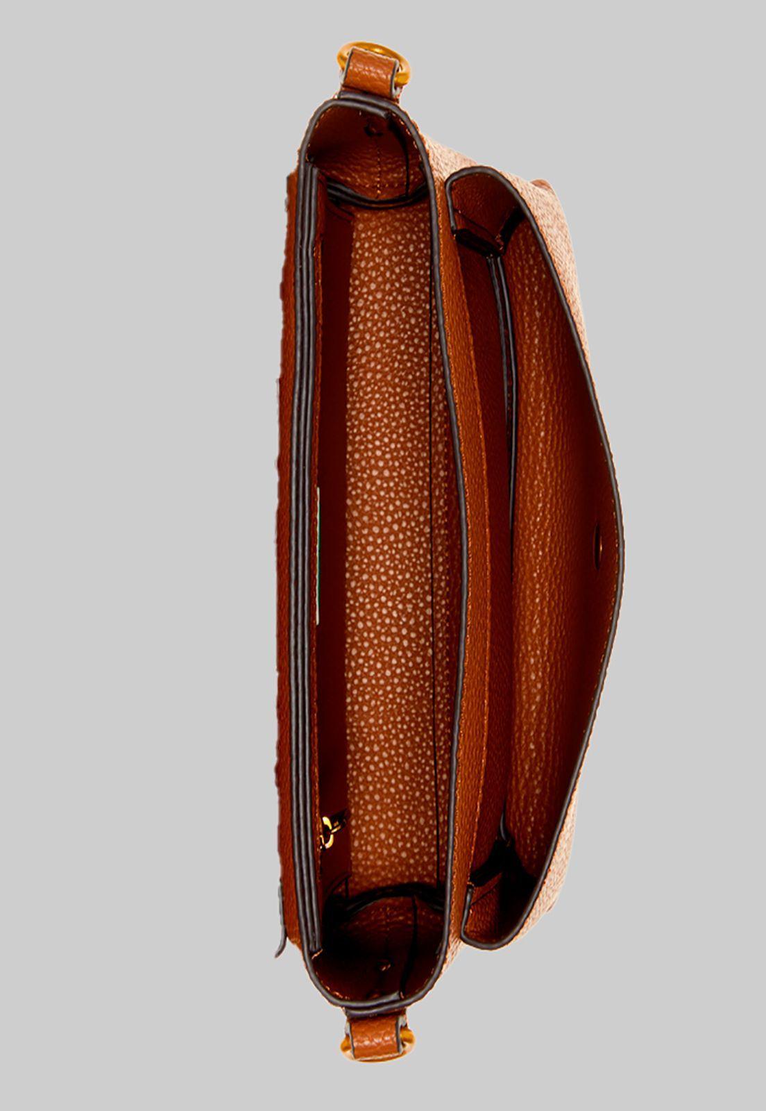 Cartera Eco Brenton Shoulder Bag Car Café Guess-3