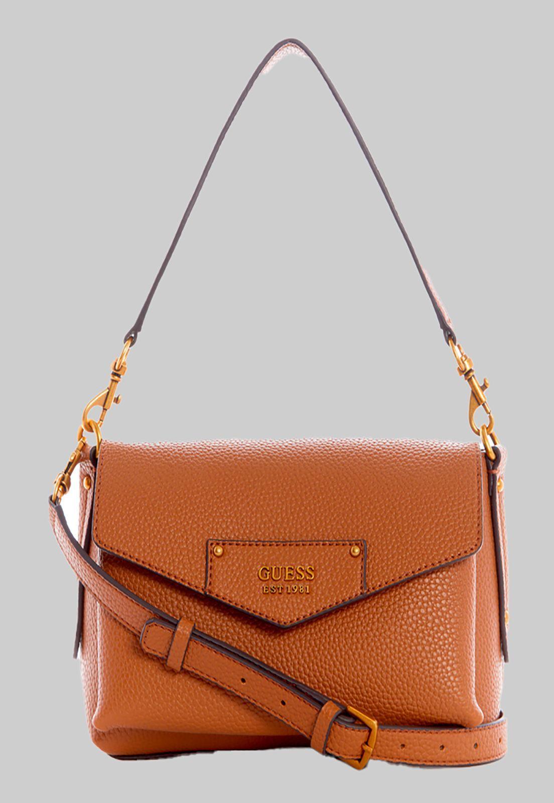 Cartera Eco Brenton Shoulder Bag Car Café Guess-0